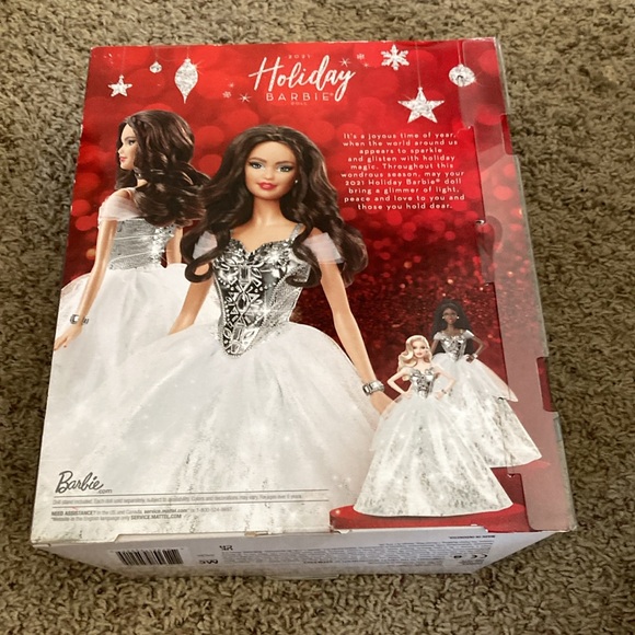 New Barbie Holiday Decor White Gown Doll - Picture 2 of 2